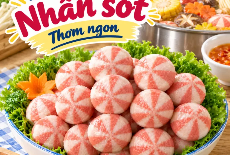Viên Thả Lẩu Nhân Sốt Đậm Đà – Topping Hot Hit Bùng Nổ Vị Giác